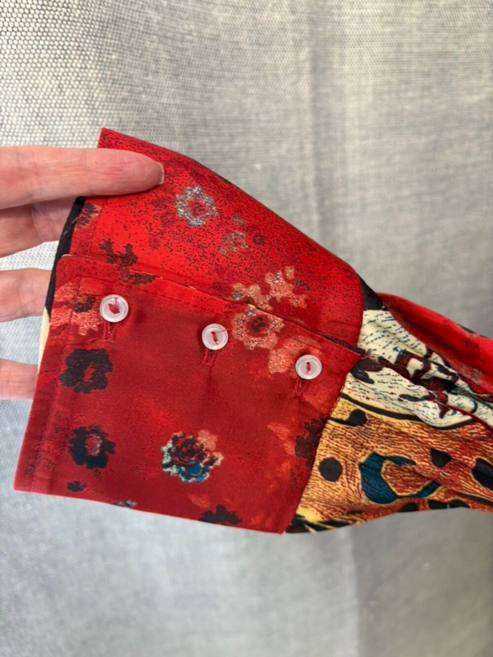 Free People Off The Vine Button Down, Ruby Butterfly Combo L - Picture 6 of 11